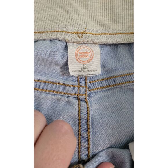 Wonder Nation Girls 16 Plus Jean Jegging Stretch Shorts - Picture 8 of 8